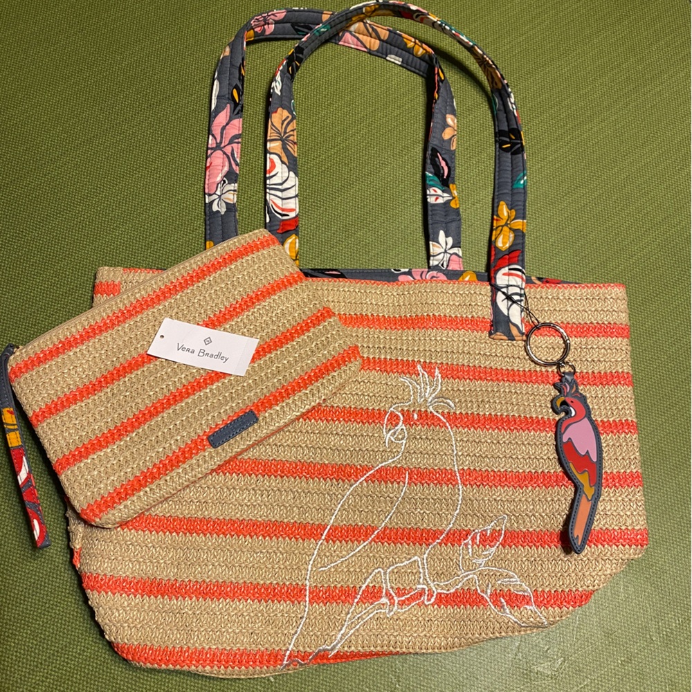 Vera Bradley Beach Tote and Wristlet NWOT